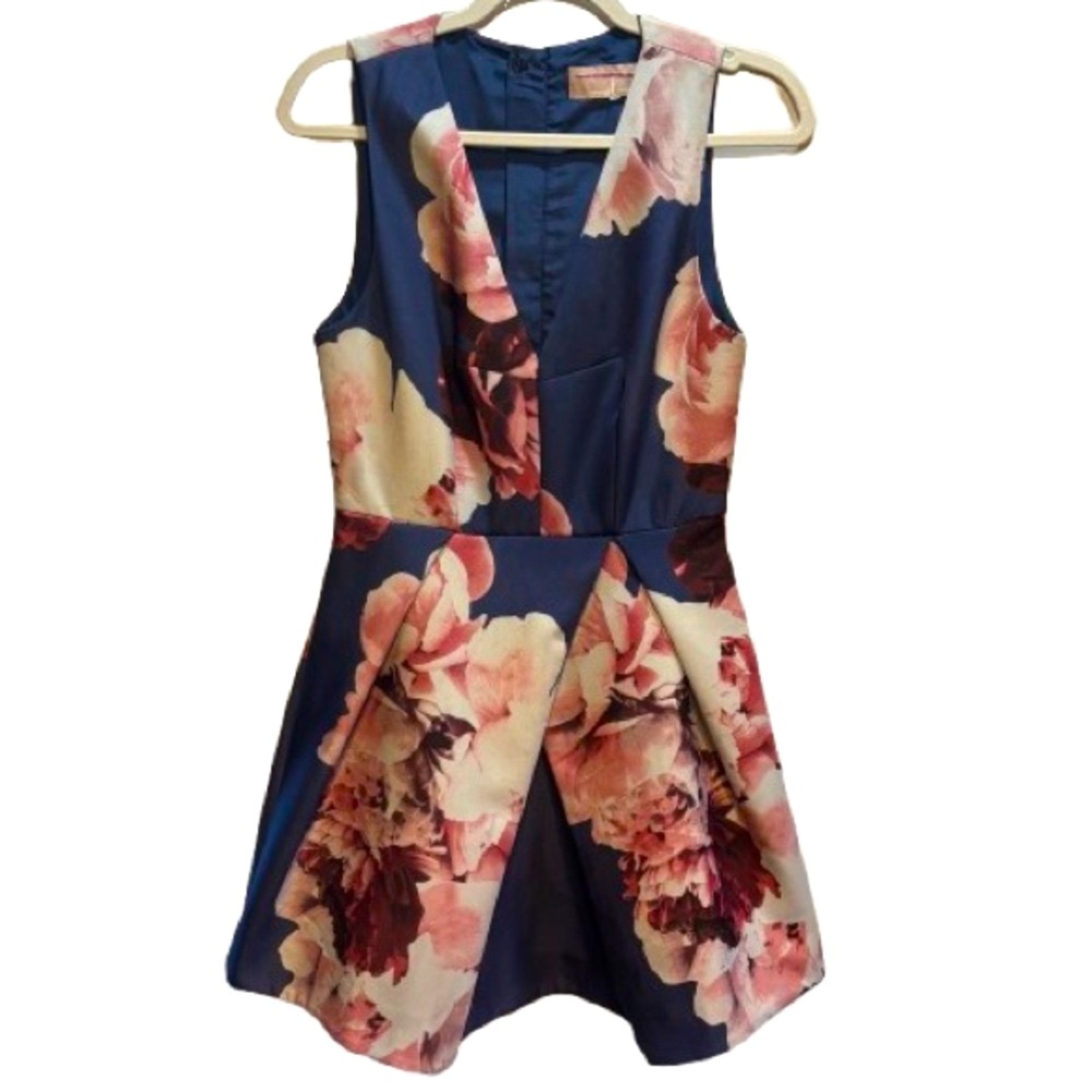 NWOT Keepsake The Label Floral Blue Pink Sleeveless Dress Size S - Picture 1 of 6